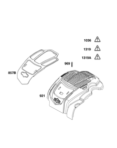 Blower Housing Group Diagram and Parts List for 104M02-0031-H5 100000 - 19Z999 Briggs and Stratton Engine